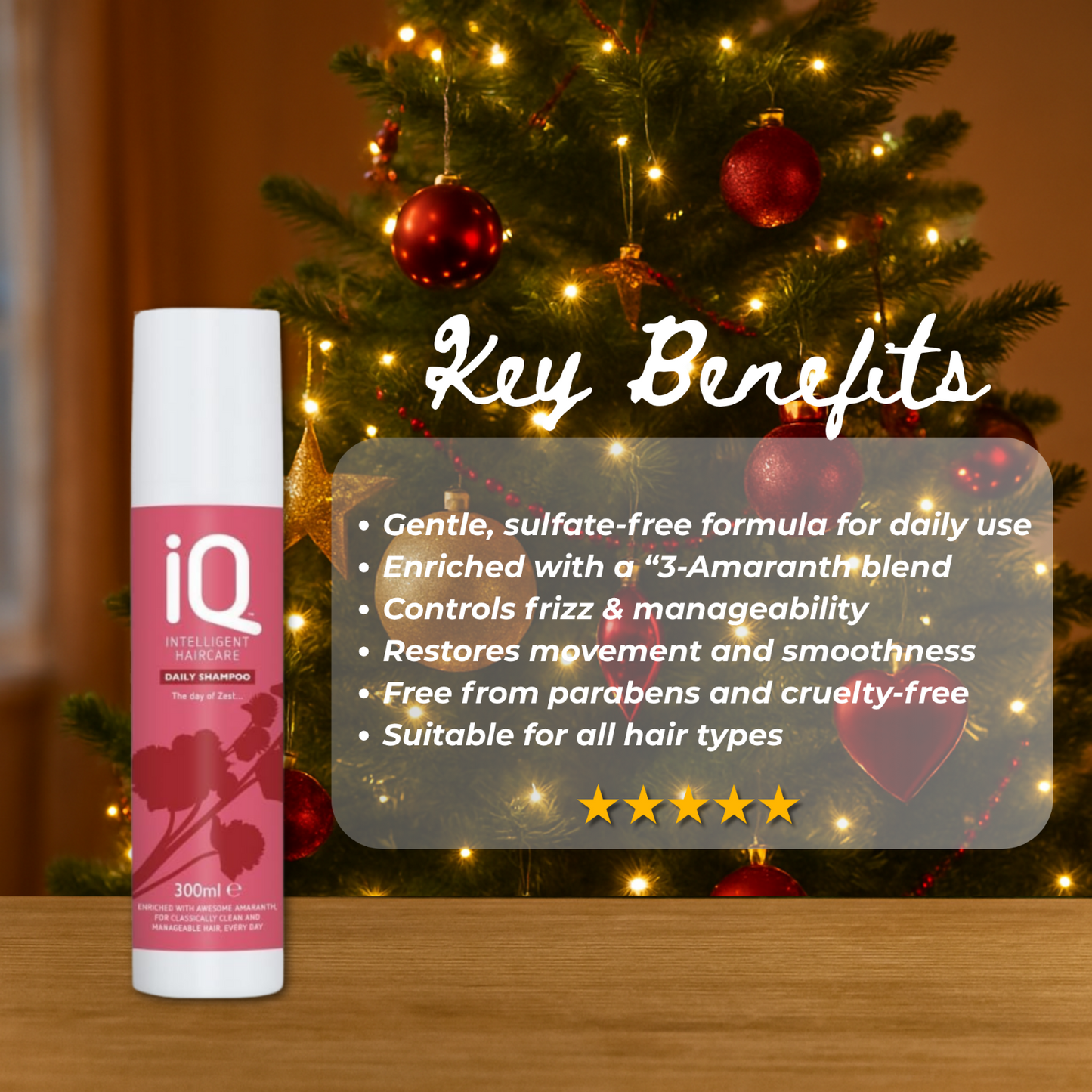 IQ Intelligent Haircare Daily Shampoo 300ml + Christmas Gift Bag 🎁