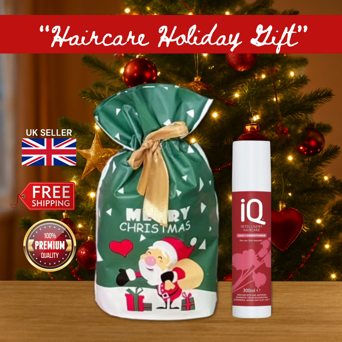 IQ Intelligent Haircare Daily Conditioner 300ml + Christmas Gift Bag 🎁