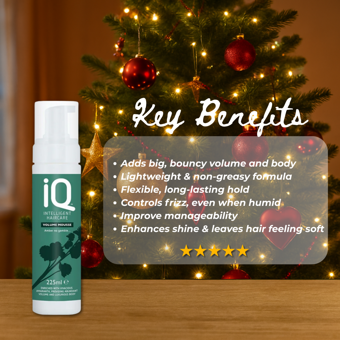 IQ Intelligent Haircare Volume Mousse 225ml + Christmas Gift Bag 🎁