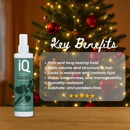 IQ Intelligent Haircare Hair Structure Spray 250ml + Christmas Gift Bag 🎁