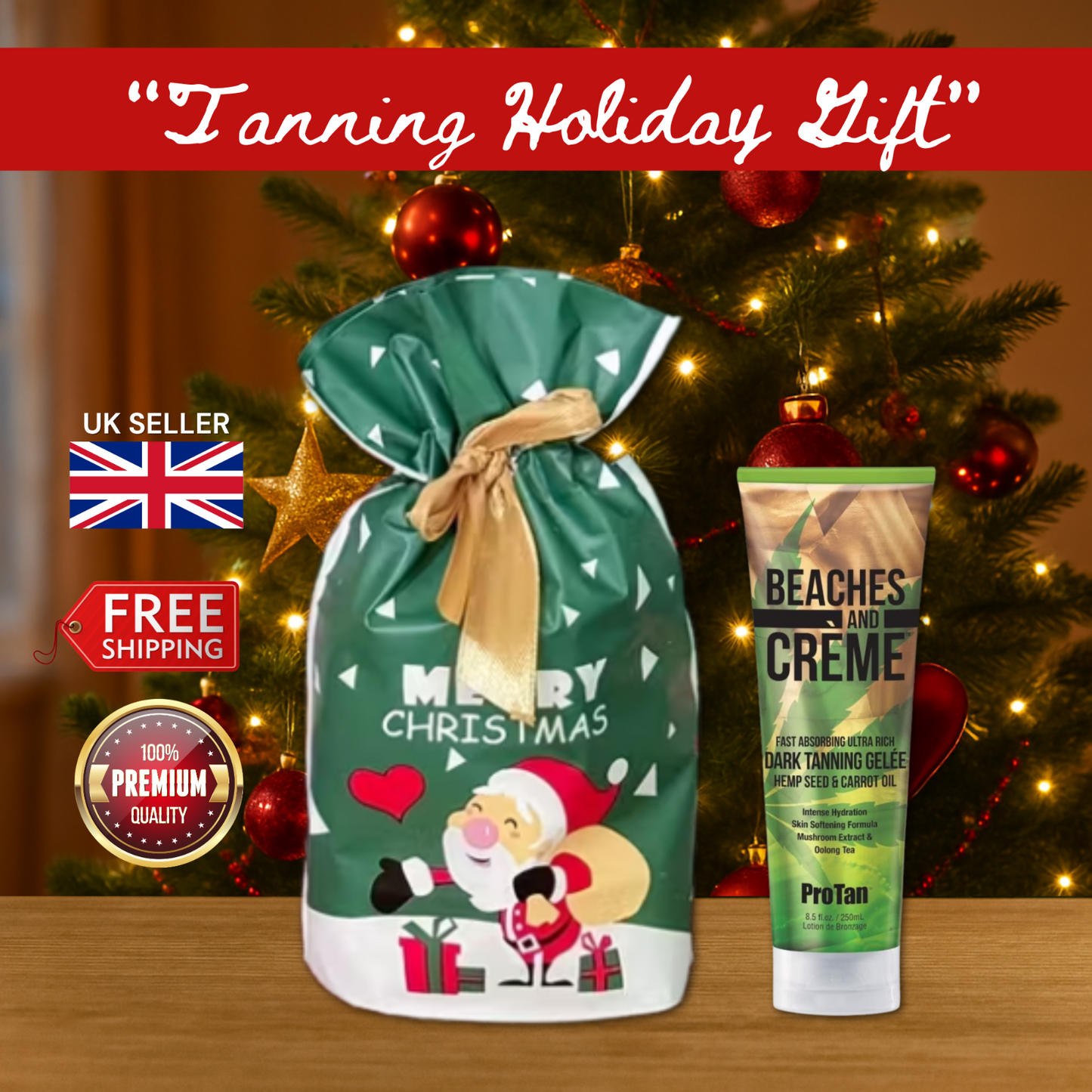 Pro Tan Beaches & Crème Dark Tanning Gelee 250ml + Christmas Gift Bag 🎁