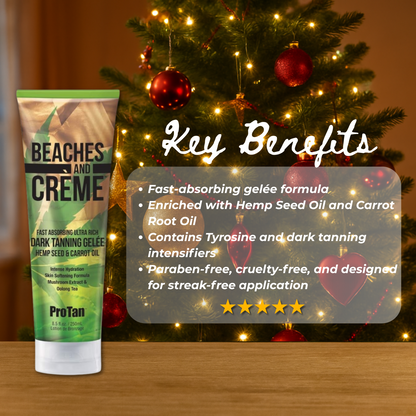 Pro Tan Beaches & Crème Dark Tanning Gelee 250ml + Christmas Gift Bag 🎁