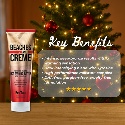 Pro Tan Beaches & Crème Ultra Rich Sizzling 250ml + Christmas Gift Bag 🎁
