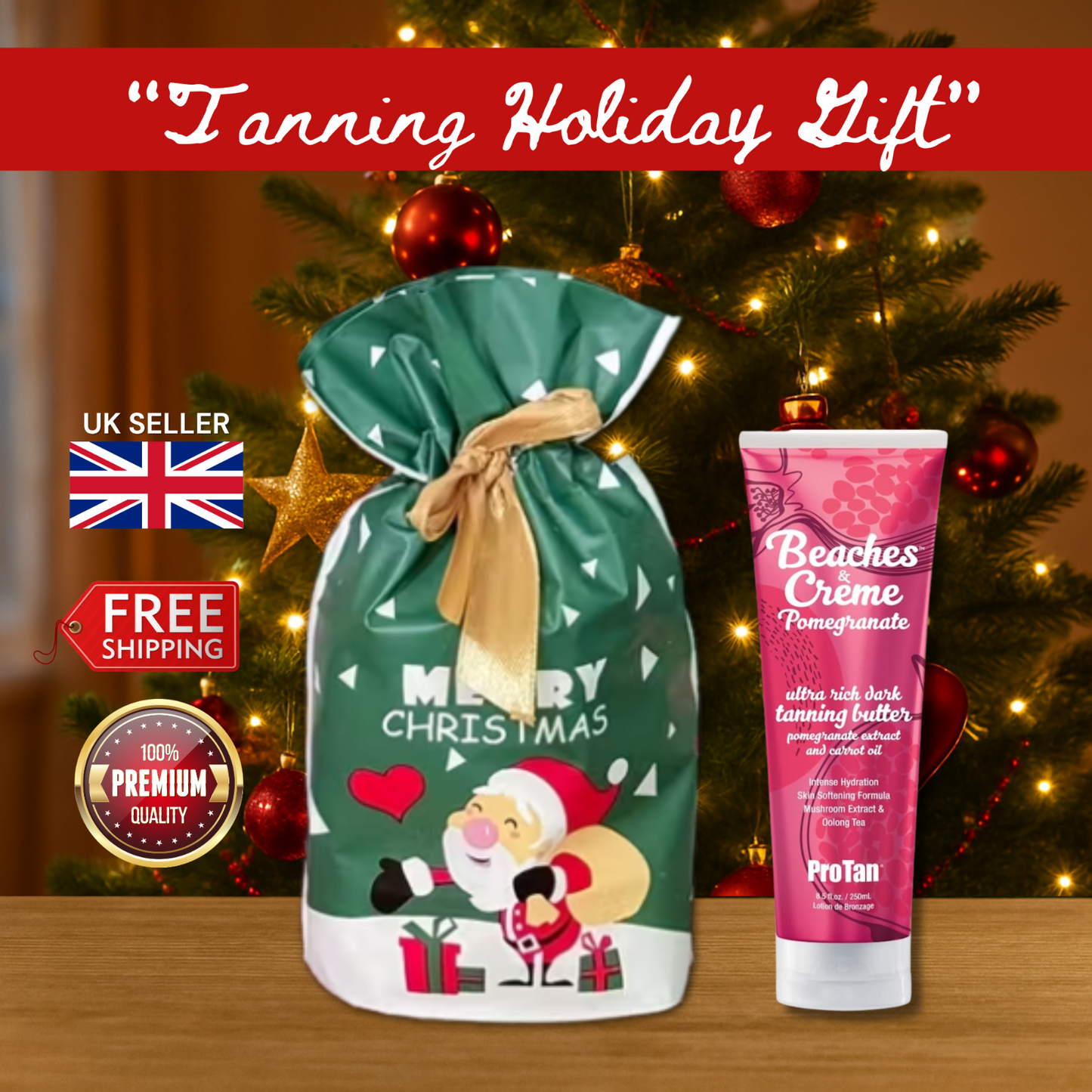 Pro Tan Beaches & Crème Pomegranate 250 ml + Christmas Gift Bag 🎁