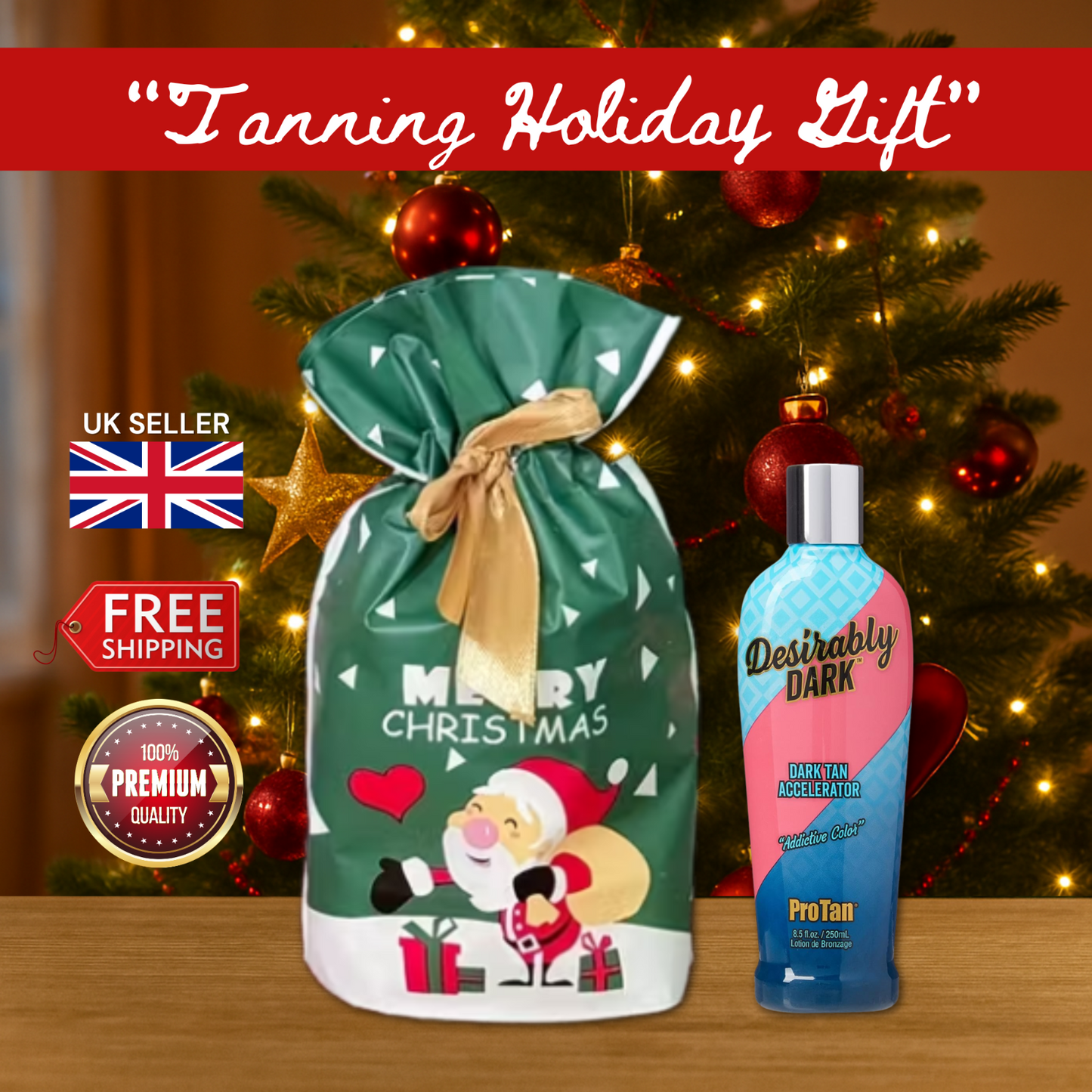 Pro Tan Desirably Dark 250ml + Christmas Gift Bag 🎁