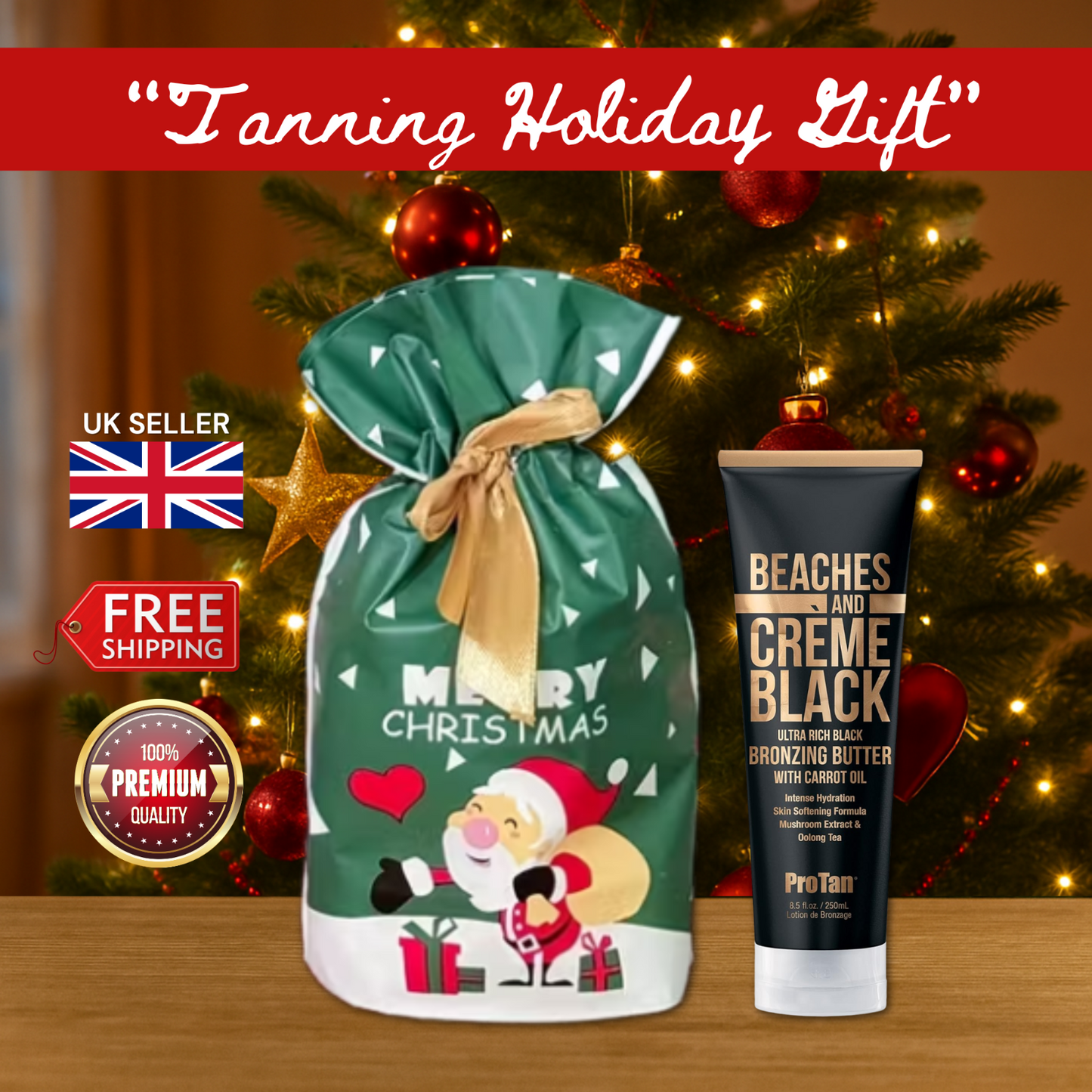 Pro Tan Beaches & Crème Ultra Rich Black 250 ml + Christmas Gift Bag 🎁
