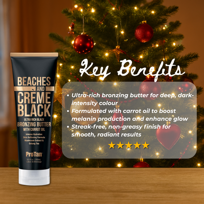 Pro Tan Beaches & Crème Ultra Rich Black 250 ml + Christmas Gift Bag 🎁