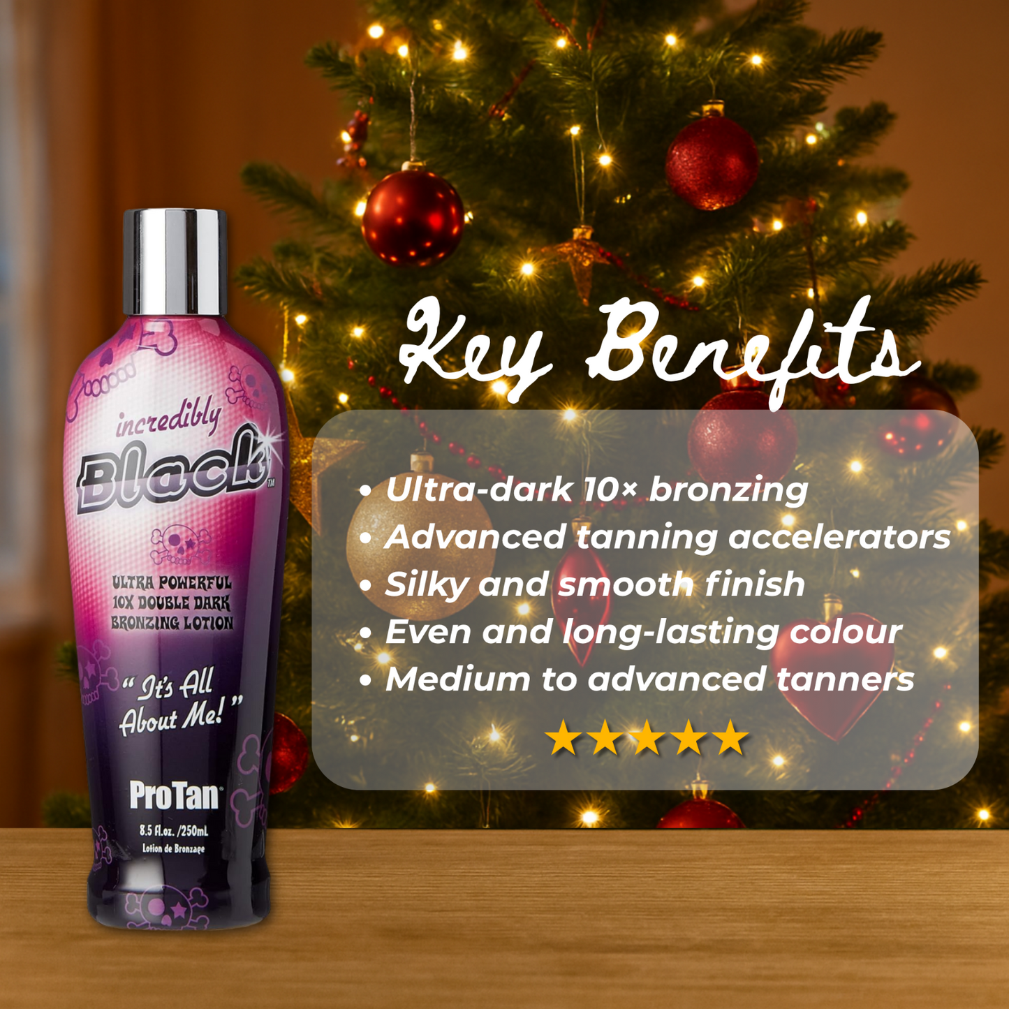 Pro Tan Incredibly Black 250ml with Christmas Gift Bag 🎁