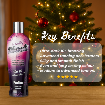 Pro Tan Incredibly Black 250ml with Christmas Gift Bag 🎁