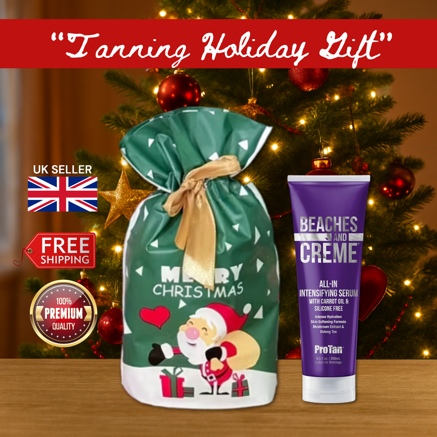 Pro Tan Beaches & Crème All-In Intensifying Serum 250ml + Christmas Gift Bag 🎁