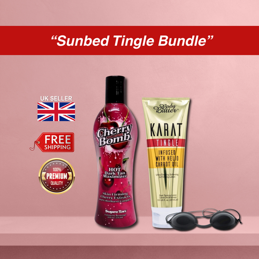 Body Butter Tingle with Supre Tan Cherry Bomb + Goggles Tingling Sunbed Set