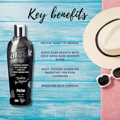 2 x Pro Tan Bodaciously Black 251ml with Sunbed Goggles Set + Gift Bag 🎁