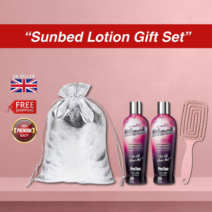 2 x Pro Tan Incredibly Black 251ml with Hair Brush Set + Gift Bag 🎁
