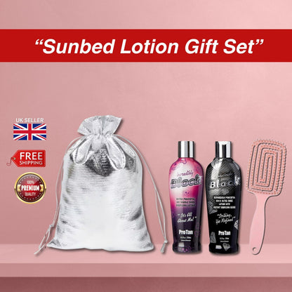 Pro Tan Incredibly Black & Bodaciously Black with Hair Brush Set + Gift Bag 🎁