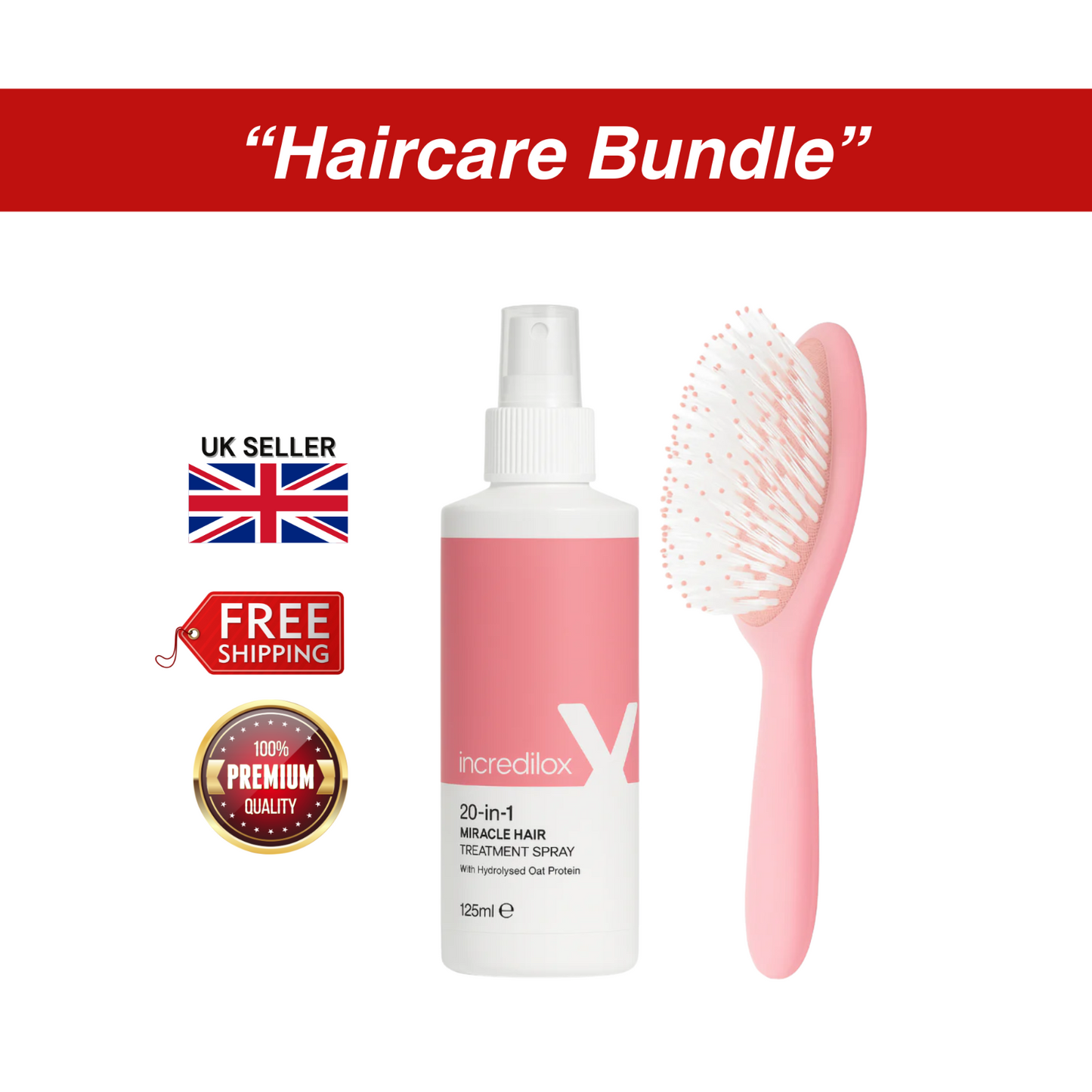Incredilox Hair Care Spray 125ml with Incredilox Hair Brush – Personal Care Set