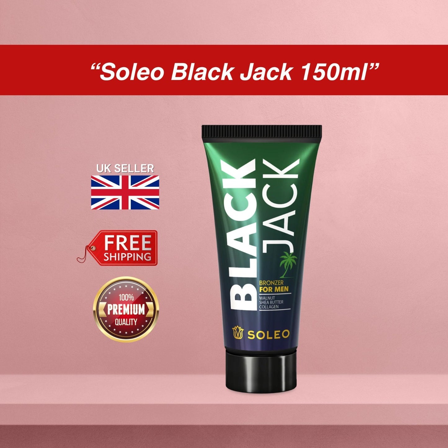 Soleo Black Jack Sunbed Bronzer Lotion 150ml