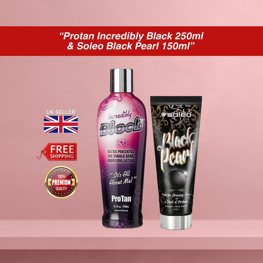 ProTan Incredibly Black 250ml & Soleo Black Pearl 150ml Bundle