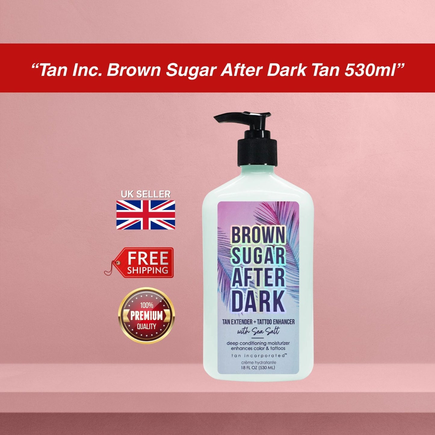 Tan Inc Brown Sugar After Dark Moisturizer Deep Conditioning Tan Extender 530ml