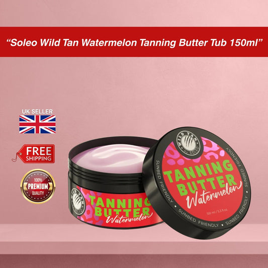 Wild Tan by Soleo Watermelon Tanning Butter Sunbed Lotion Cream Tub 150ml