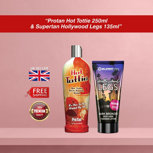ProTan Hot Tottie 250ml & SuperTan Hollywood Legs 135ml Tingle Bronzer  Duo