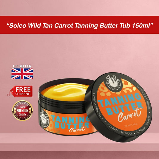 Wild Tan by Soleo Carrot Tanning Butter Sunbed Lotion Cream Tub 150ml