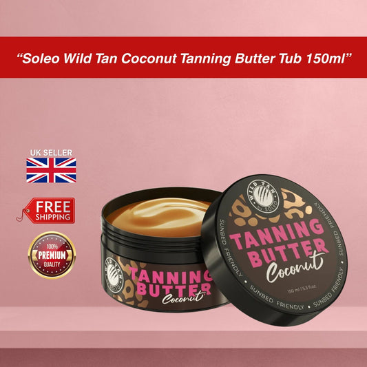 Wild Tan by Soleo Coconut Tanning Butter Sunbed Lotion Cream Tub 150ml