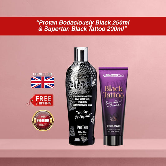 Protan Bodaciously Black 250ml + Supertan Black Tattoo 200ml