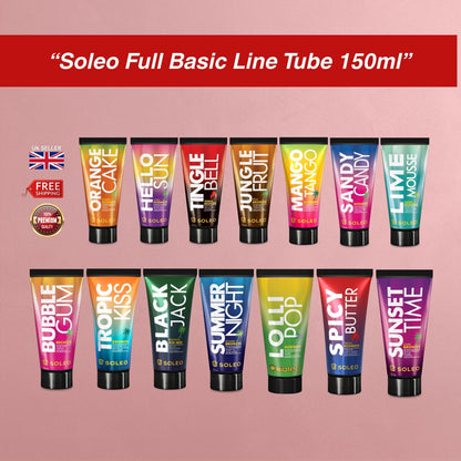 Soleo Basic Line Sunbed Tanning Lotion 150ml | Bronzer, Accelerator & Tingle