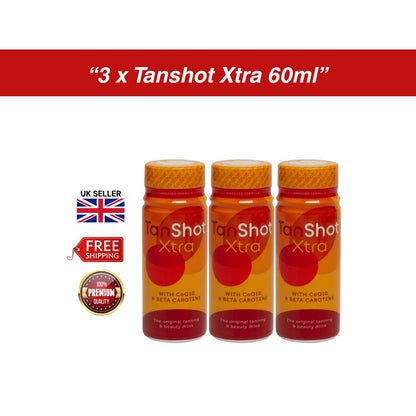 TanShot Xtra 60ml | Indoor Sunbed Tanning Accelerator Shot | Fast-Absorbing Tann