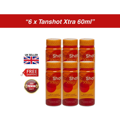 TanShot Xtra 60ml | Indoor Sunbed Tanning Accelerator Shot | Fast-Absorbing Tann