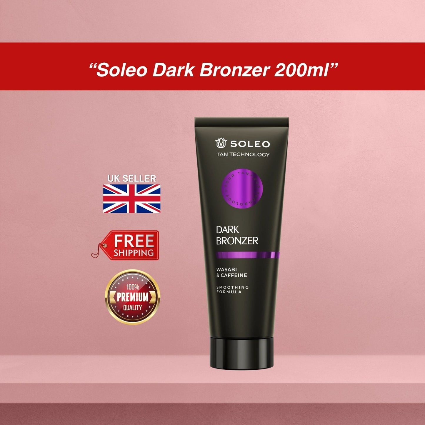 Soleo Tan Technology Dark Bronzer Sunbed Tanning Lotion 200ml