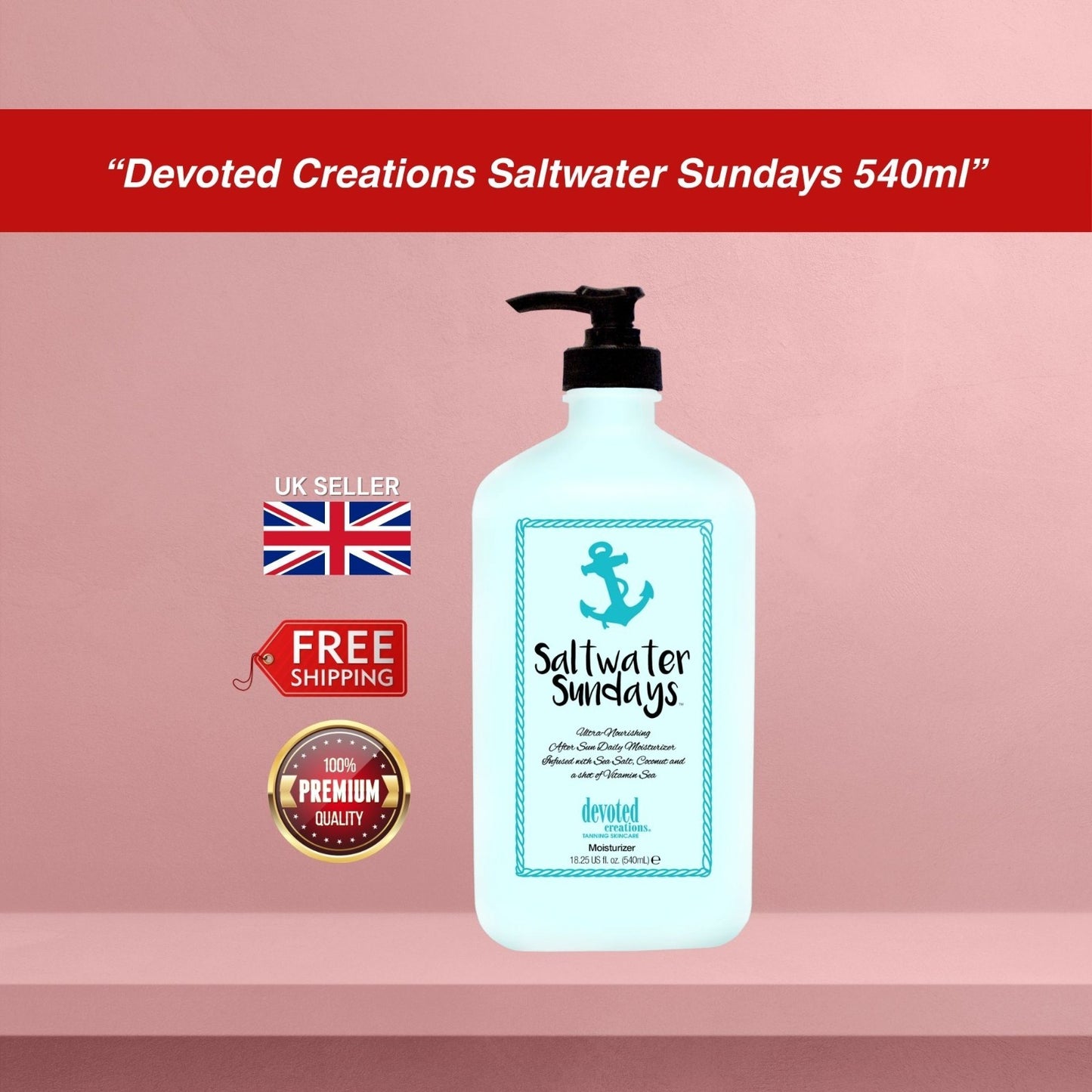 Devoted Creations Saltwater Sundays 540ml After Sun Hydrating Body Lotion