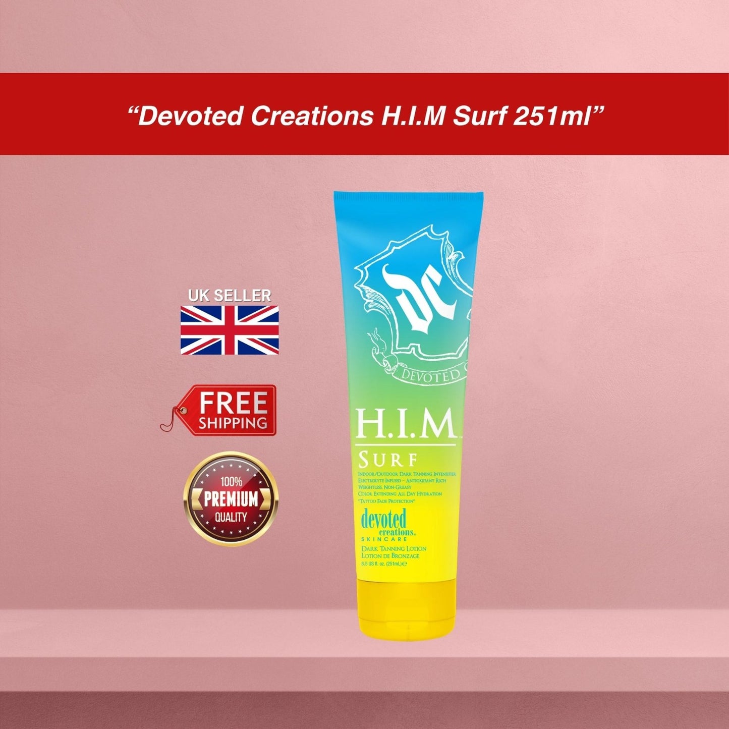Devoted Creations HIM Surf Intensifier Accelerator Sunbed Tanning Lotion 251ml