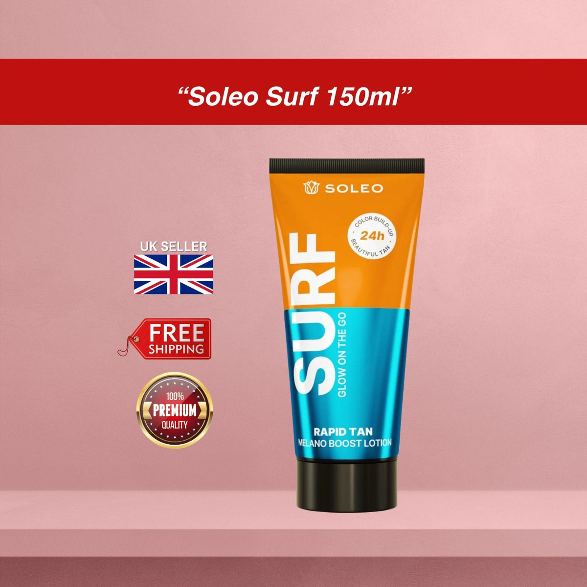 Soleo Surf Rapid Tan Melano Boost Lotion 150ml