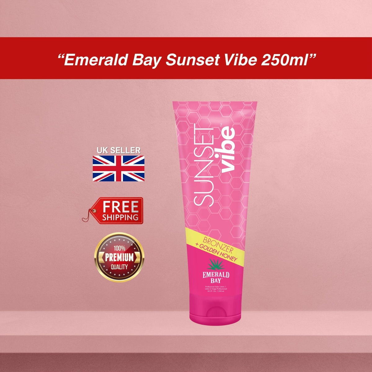 Emerald Bay Sunset Vibe DHA Bronzer Sunbed Tanning Lotion Cream 250ml