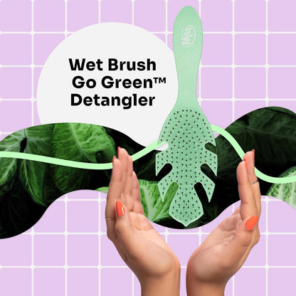 Wet Brush Go Green Biodegradable Detangler Hair Brush - Green