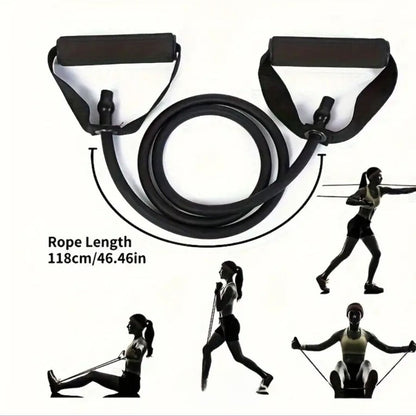 TOTAL BODY RESISTANCE BUNDLE -  Fabric Resistance Band (3 Sets) + Resistance Band with Handle Bundle