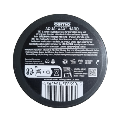 Osmo Aqua Wax Hard 100 ml – High‑Shine Water‑Soluble Wax for Firm Hold & Definition