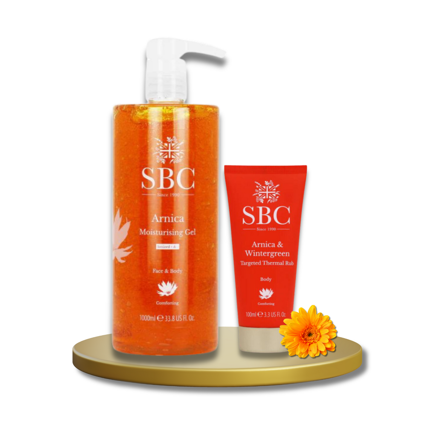 SBC Arnica Moisturising Gel 500ml with Arnica Wintergreen Thermal Rub 100ml - For Deep Muscle Relief