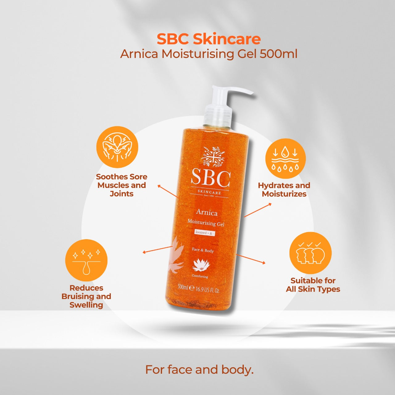 SBC Arnica Moisturising Gel 500ml with Arnica Wintergreen Thermal Rub 100ml - For Deep Muscle Relief