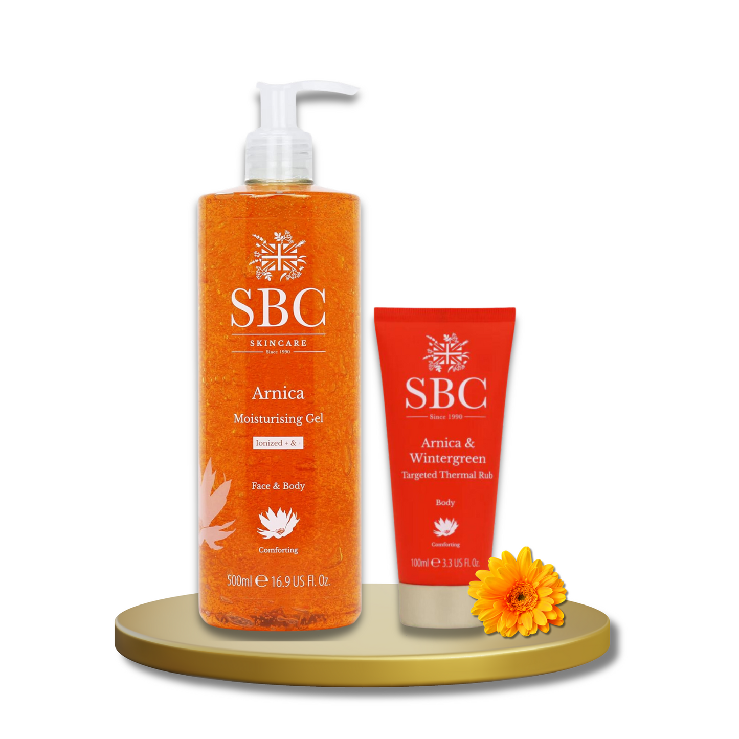 SBC Arnica Moisturising Gel 500ml with Arnica Wintergreen Thermal Rub 100ml - For Deep Muscle Relief