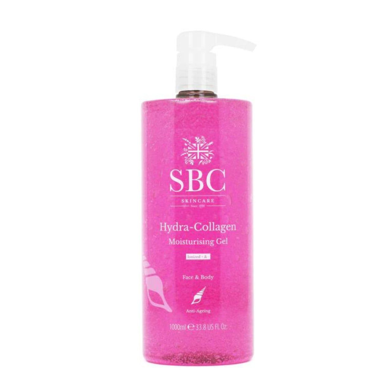 SBC Skincare Hydra Collagen 1000ml & 100ml - Anti - Ageing Face and Body Moisturising Gel