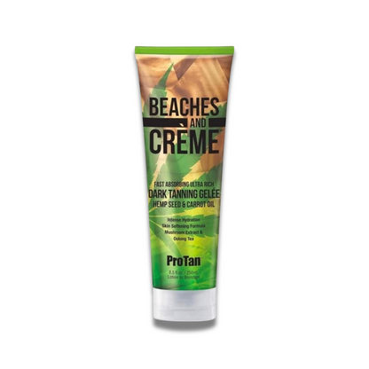 ProTan Beaches & Creme All-In Intensifying Cream 250ml and Dark Tanning Gelee 250ml with Sunbed Goggles