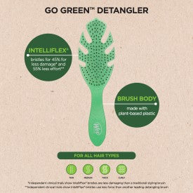 Wet Brush Go Green Biodegradable Detangler Hair Brush - Green