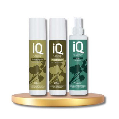 IQ Intelligent Haircare Intense Moisture Shampoo, Conditioner & 10-in-1 Treatment Spray