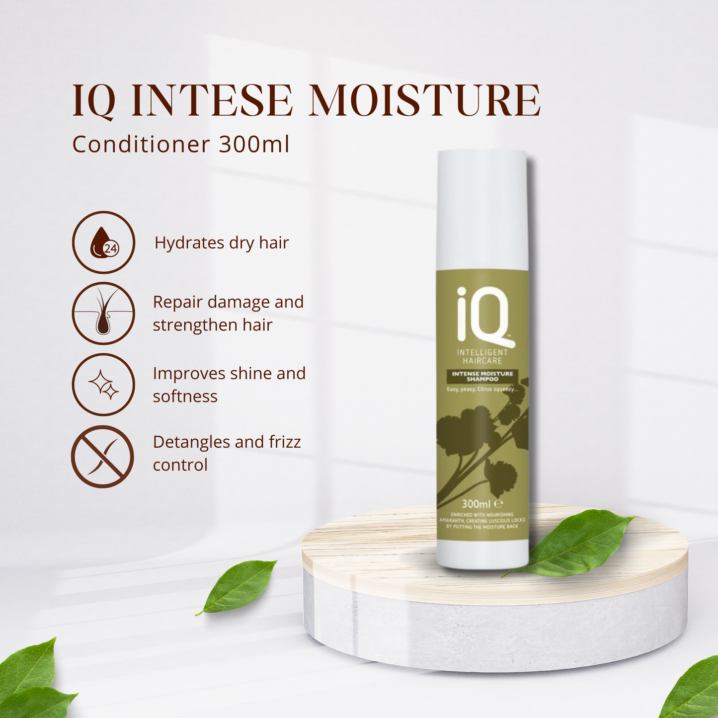 IQ Intelligent Haircare Intense Moisture Shampoo, Conditioner & 10-in-1 Treatment Spray