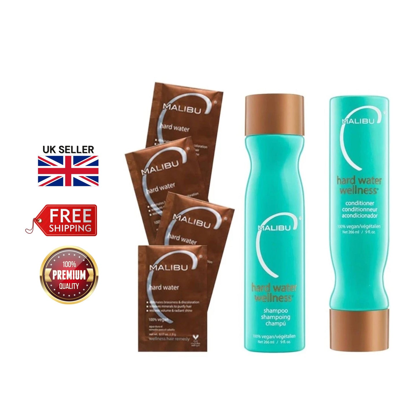 Malibu C Hard Water Wellness Treatment Kit – Hair Clarifying System