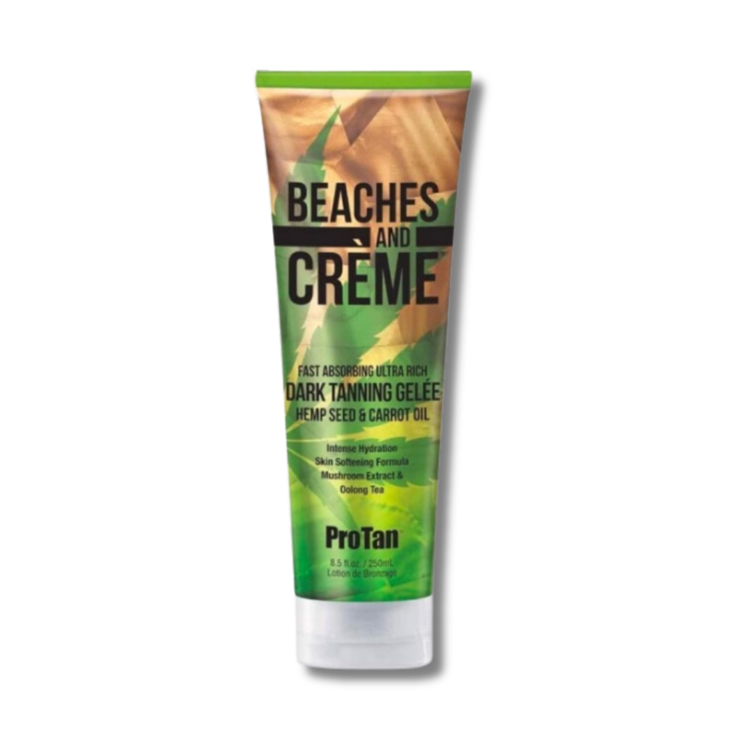 Pro Tan Beaches & Creme Fast Absorbing Ultra Rich Dark Tanning Gelee with Hemp Seed & Carrot Oil 250ml