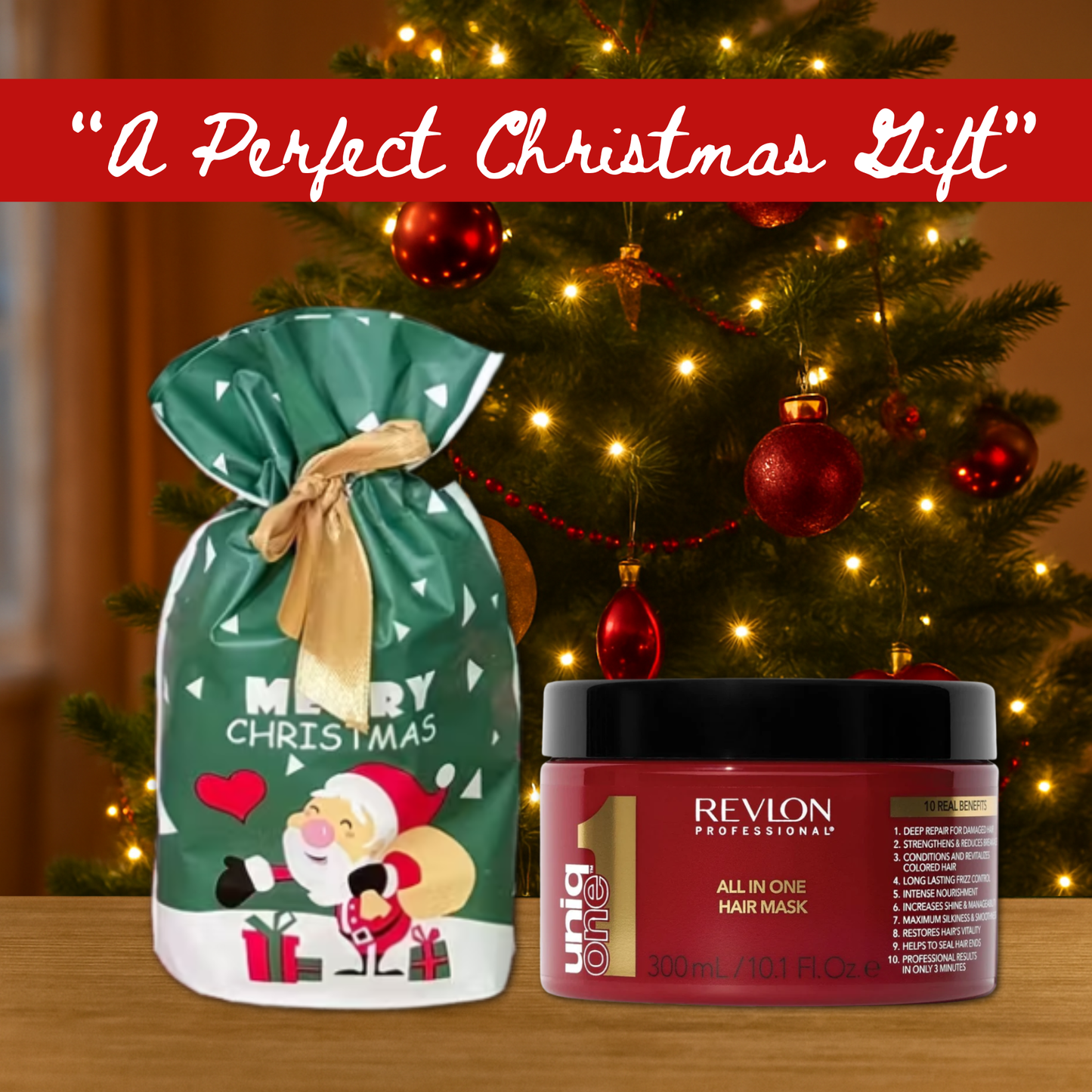 Revlon Uniq One Hair Mask 300ml + Christmas Gift Bag 🎁