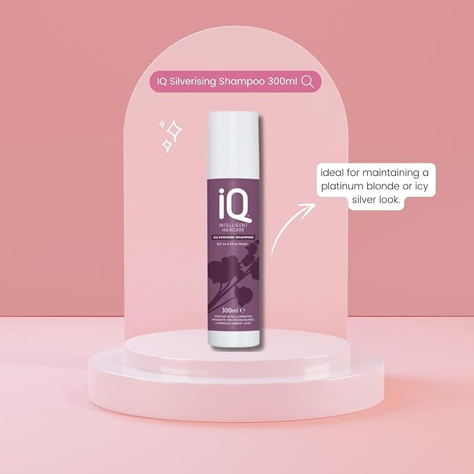 IQ Intelligent Haircare Silverising Shampoo 300ml & Silverising Mask 250ml with No Yellow Shampoo 300ml